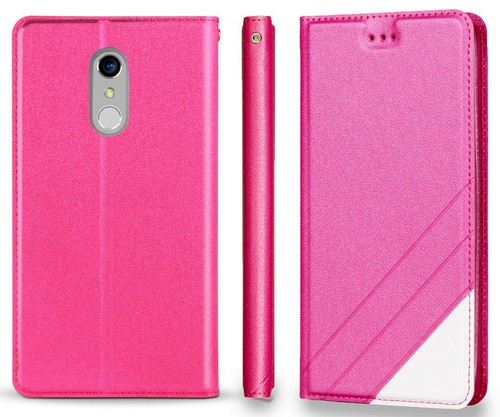 Pink Infolio Wallet Case Stand Card Slot Cover with Wrist Strap for LG Stylo 5 - Photo 2 sur 6