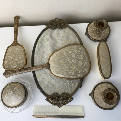 Vintage Regent of London Schminktisch Schminktisch Set - 8-teilig abnehmbare Bürste