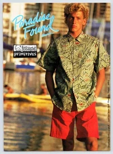 Paradise Found Surfing 1987 Totally 80s Print Ad Beach Wear 8.5" x 11"