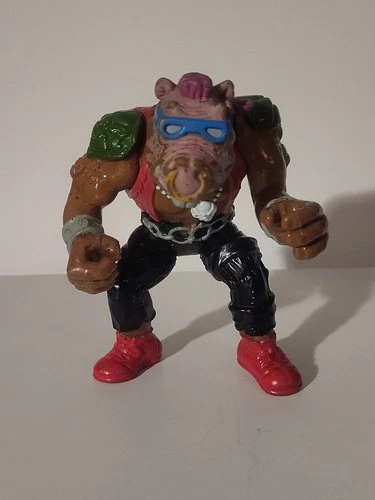 Vintage 1988 TMNT Bebop Soft Head Action Figure Teenage Mutant Ninja Turtles