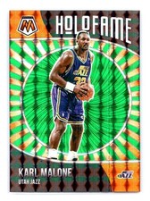 Karl Malone 2020-21 Panini Mosaic #15 HoloFame Green Mosaic