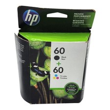GENUINE HP 60 Original Ink Cartridge Black and Tri-Color, Exp 06/2018 SEALED