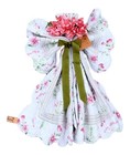 White Pink and Green Angel Shaped Doll 6 Piece Country Tabletop Setting for 2