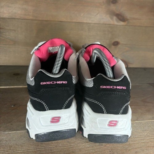 Skechers dlites womens size 9 wide shoes black athletic walking sneakers - Picture 4 of 8