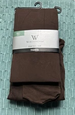 Worthington Control Top Tights Chocolate Size 3 Fits 155lbs-200lbs