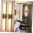 Battery Operated Wall Sconce Set of 2, Wireless Wall Light with Remote Black