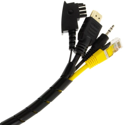 SeKi 15545 - Nastro a spirale 4 50 mm 5 m colore nero tubo flessibile a s - Foto 3 di 5