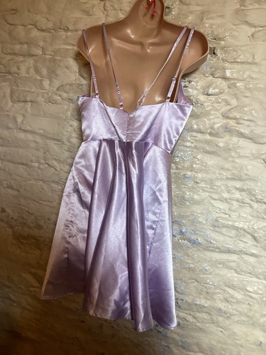 BNWOT Lilac Satin party prom dress Cocktail Cruise Event Fit size 14 - Picture 8 of 9