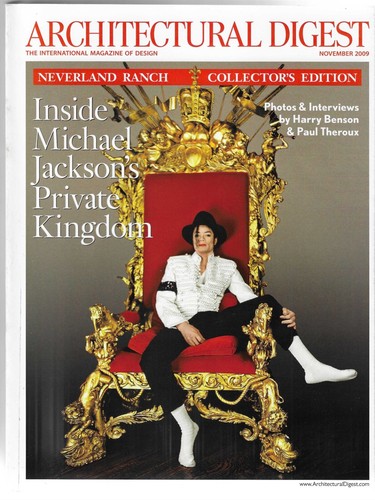 Architectural Digest Nov 2009 Michael Jackson Private Kingdom Neverland Benson T - Picture 2 of 9