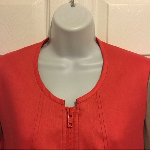 Helmut Lang Red Tan Lambskin Linen-twill Bomber - Picture 4 of 11