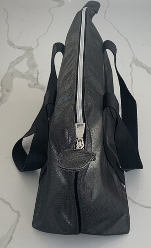 Coach Fragrance Tote bag metallic silver black travel overnight large purse NEW - Picture 5 of 12