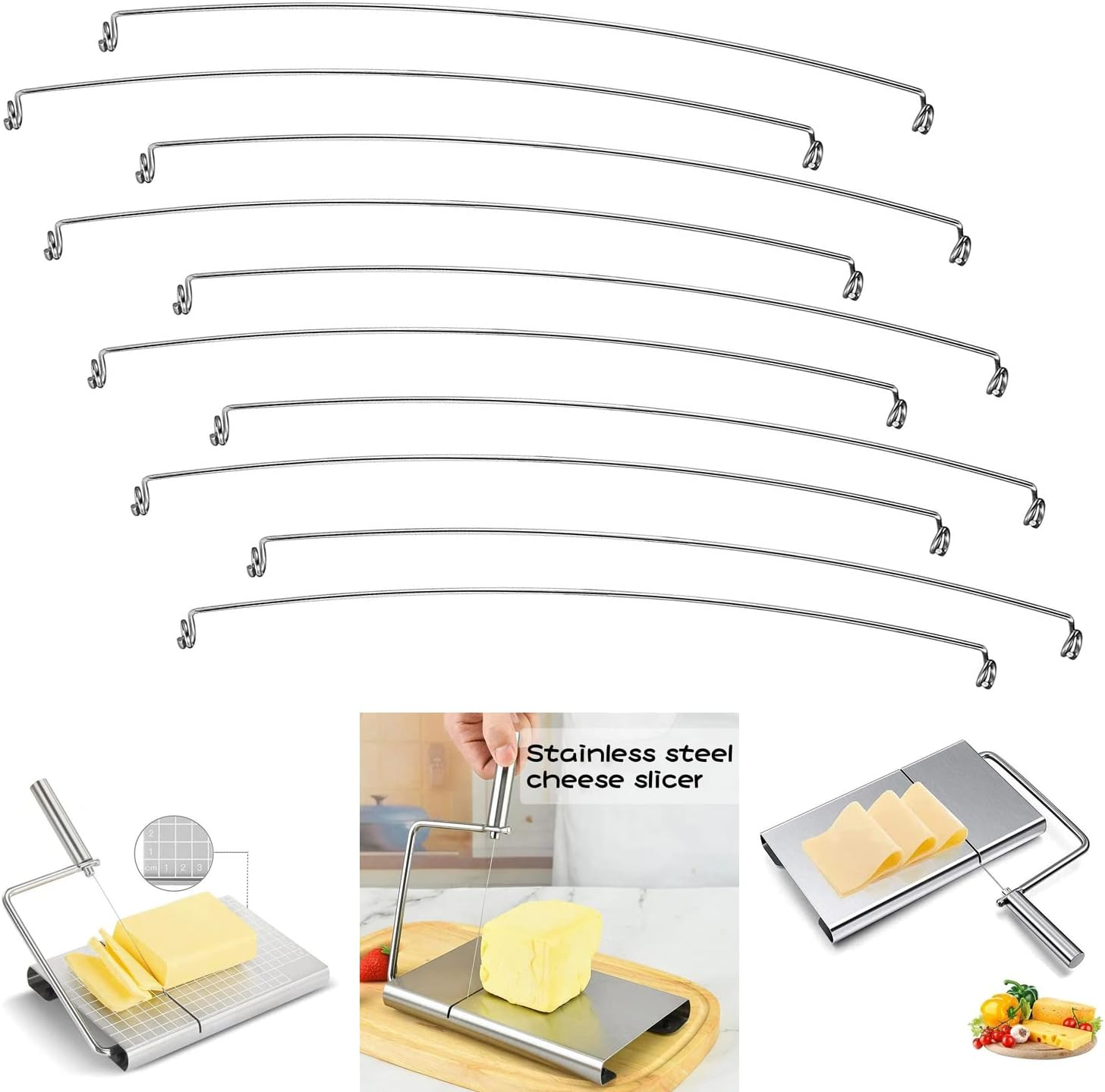 10 Pack Cheese Slicer Wire Replacement Cheese Cutter Wires Repair
