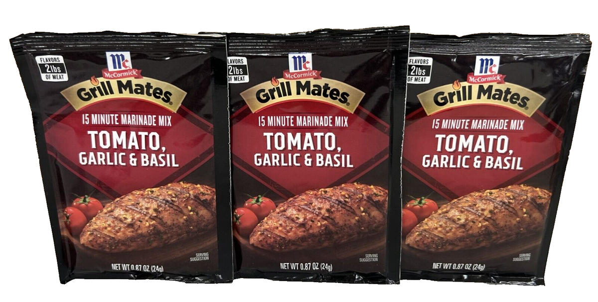 McCormick Grill Mates Tomato Garlic Basil Marinade Mix Packets - Main Image