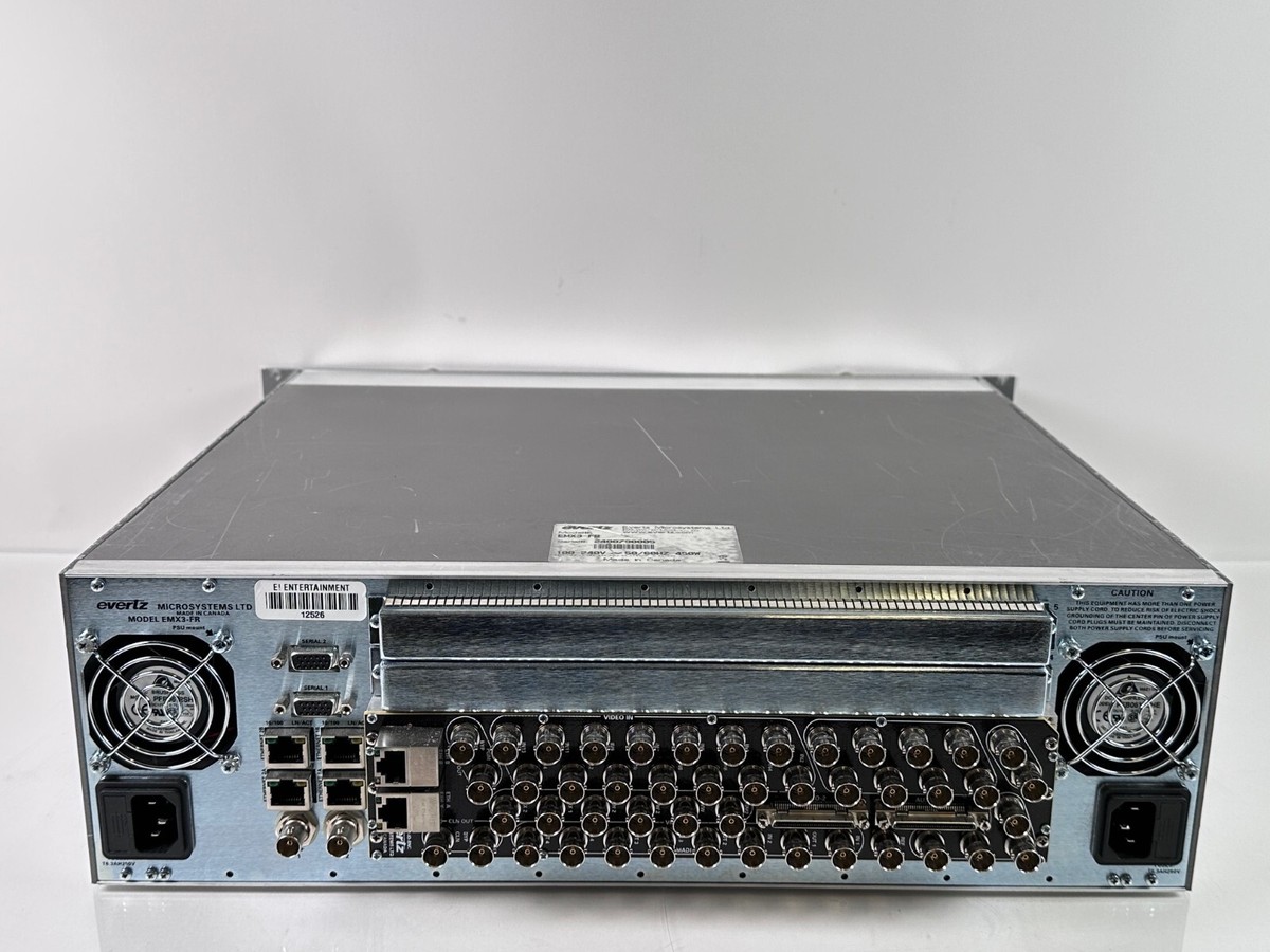 Evertz EMX3-FR 3025SW-HDSD SD/HD Master Control & Channel Branding