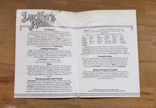 Lucifer's Realm COMMODORE 64 DISCO All American Adventures Completo C64 - Imagen 8 de 9