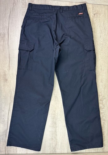 Dickies Cargo Pants Navy Blue Straight Leg Baggy Skater 36X32 (Actual 35X30.5) - Picture 2 of 18