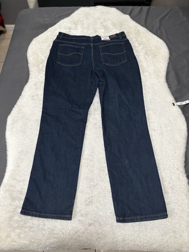 Neu Lee gerades Bein dunkelblau Denim Relaxed Jeans Größe 16M Neu mit Etikett - Bild 2 von 10