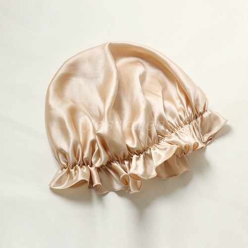 Women 19 MM 100% Silk Bath Shower Caps Bonnets Elastic Waterproof Shower Caps - Picture 21 of 24