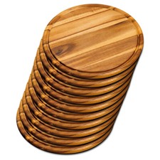 10er SET KESPER 28444 Fleischteller Ø 30 cm aus FSC®-zertifiziertem Akazienho...
