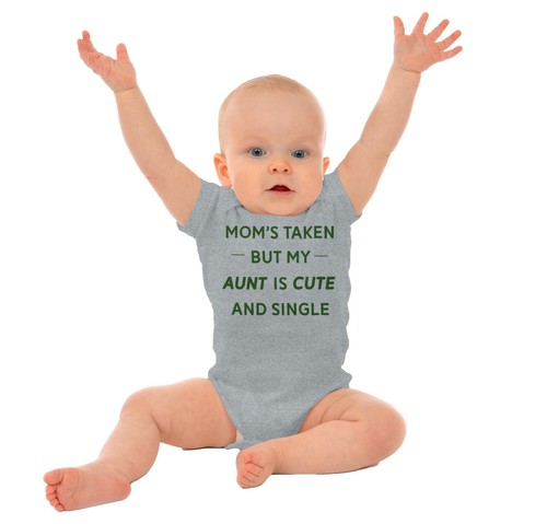 Funny Single Aunt Niece Nephew Shower Gifts Newborn Baby Boy Girl Infant Romper - Picture 3 of 10