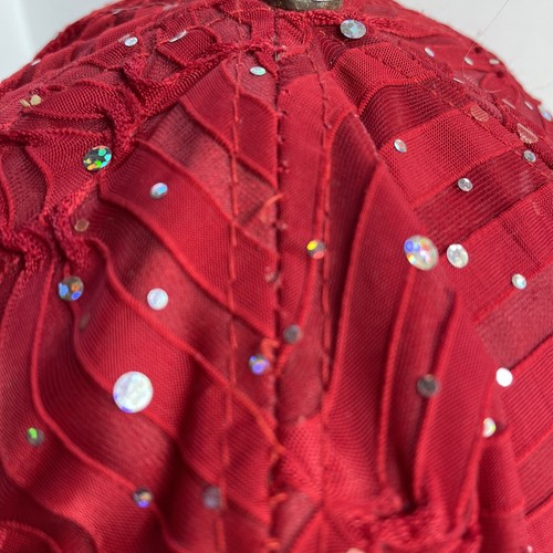 Cappello HCC Hollywood donna regolabile rosso strapback strass scintillante usato - Foto 7 di 18