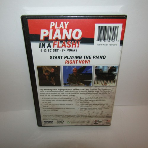Play Piano In A Flash! Instructional Video DVD Scott Houston New Tear on Wrapper - Foto 6 di 9