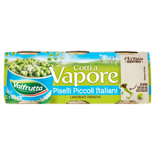 Valfrutt Piselli Piccoli Cotti a Vapore 3x150gr - Foto 1 di 1