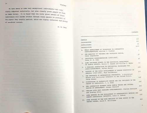 On the History of Statistics and Probability by D. B. Owen 1976 hc - Picture 4 of 5