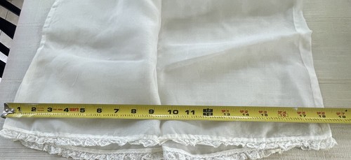 Antique 2 piece Baby Christening Gown Set 20” Long Handmade Dress Chiffon Outer - Picture 22 of 24