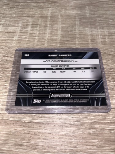 2023 Topps Composite - Topps Chrome Black #118 Barry Sanders - Picture 2 of 2