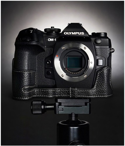 Handmade New Leather Half Case For Olympus OM-1 OM1 Camera Retro Cover Insert TP - Picture 8 of 18