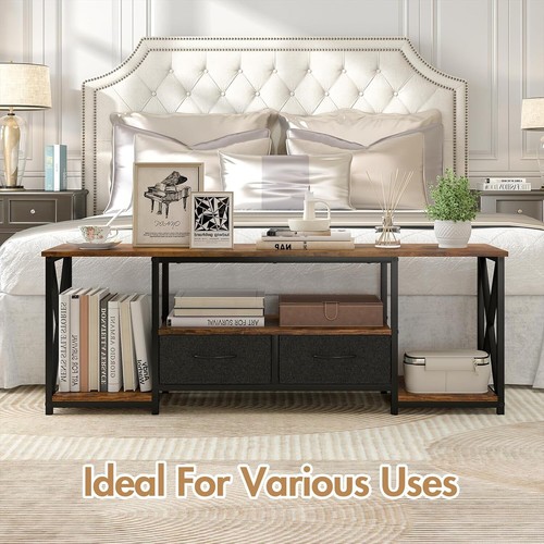 Advwin Industrial TV Cabinet 140cm Entertainment Center Stand with Open - Picture 4 of 8