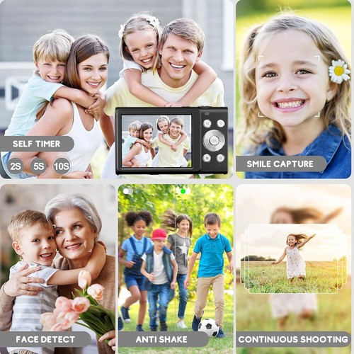 Kids Digital Camera 4K 48MP Camera for Kids with 32GB Card 2.8" Screen Autofocus - Picture 4 of 6