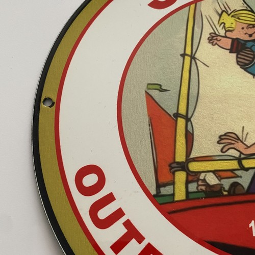 VINTAGE SIGNAL PORZELLAN MOTORÖL BENZIN SCHMIERMITTEL BOOT BENZIN EMAILLE BLECHSCHILD - Bild 4 von 12