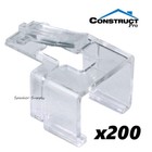Construct Pro RJ-45 Easy Plug Repair for Cat5e & Cat6 Clear Tip Bag of 200