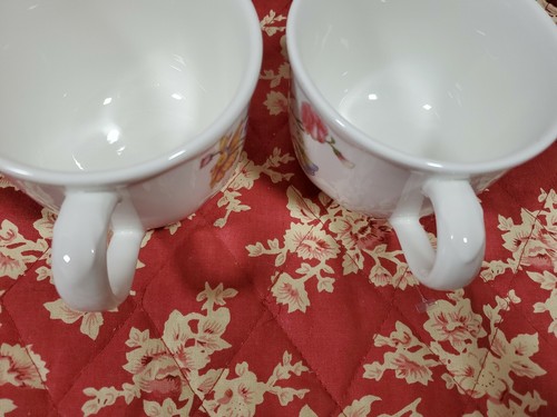 2 Noritake Casual Gourmet Cup Mug Garden 7940/13 Coreopsis & 7940/14 Sweet Pea - Picture 5 of 6