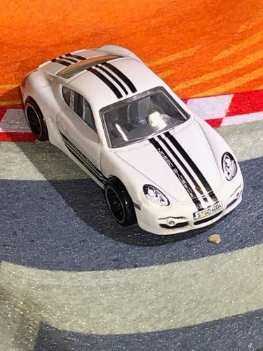 2011 Hot Wheels Speed Machines Porsche Cayman S weiß T4429 echte Fahrer lose - Bild 3 von 5