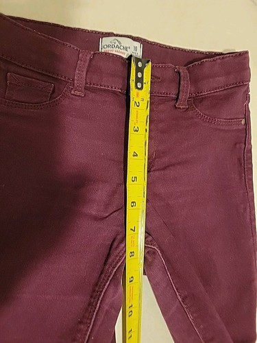 Mädchen Jordache weinrot Jeans Super Skinny Größe 10 verstellbarer Bund Stretch - Bild 9 von 11