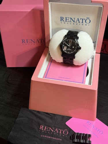 Renato Beauty Petite Automatic Limited Edition 27/50 Swiss Black Watch Complete - Picture 5 of 16