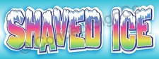 1.5'X4' SHAVED ICE BANNER Sign Snow Sno Cones Hawaiian Concessions Stand Fair