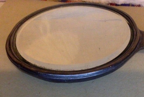 Espejo tocador antiguo plateado. Arte plata sin estampar. Finales de 1800. - Imagen 5 de 6