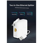 Ethernet Splitter 1 to 2 High Speed 1000Mbps Hi-03GELAN Splitter with USB Cable
