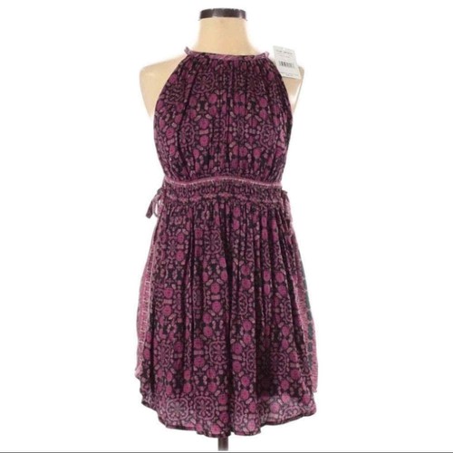 FREE PEOPLE Midsummer's Day Tunic Purple & Black Tank Top Sz Small NEW MSRP $98 - Picture 3 of 8