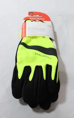 Sealskinz Adult Waterproof All Weather Cycle Gloves CL8 Black/Neon Yellow Large