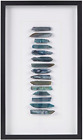 Cerulean Stones Wall Décor Natural Agate, Glass Framed Art for Living Room Entry