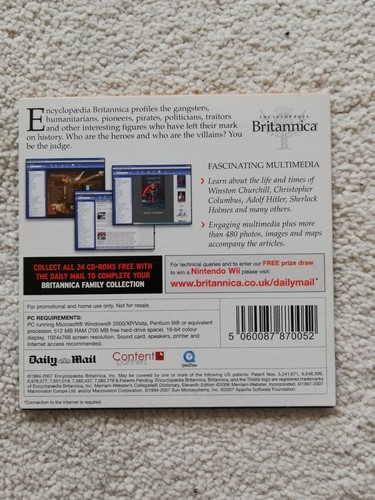 BRITANNICA FAMILY COLLECTION-3 Discs-Explorers, Heroes, Minds PC CD-ROM Ages 12+ - Afbeelding 5 van 5