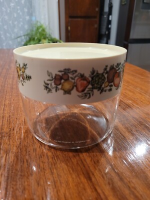 Vintage Small Pyrex Spice Of Life Canister With Lid 