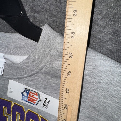 Minnesota Vikings Sweatshirt Herren NFL Team Apparel Crewneck Stitch grau Gr. M NEU - Bild 4 von 8