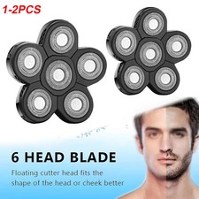 Replacement 6 Head Blade Beard Bald Shaving Head for Electric Razor Shaver 1/2px