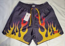 Men's Nike Sportswear Woven Flow Men's Shorts Black Flames DV9628-010 Sz M